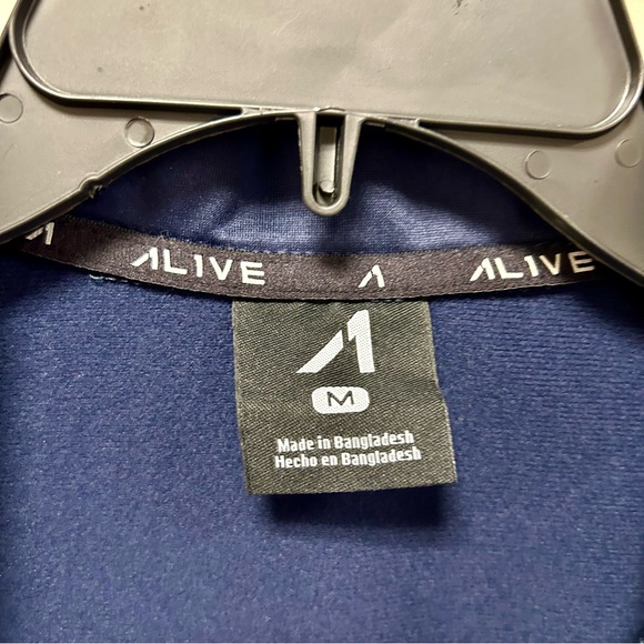 Alive Sz M Blue & Gray Y2K Track Jacket NWT - Picture 2 of 7